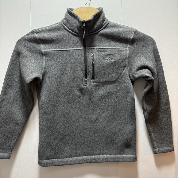 The North Face Sweater Pullover Mens‎ Size Small Gray 1/4 Zip Fleece - Picture 1 of 6
